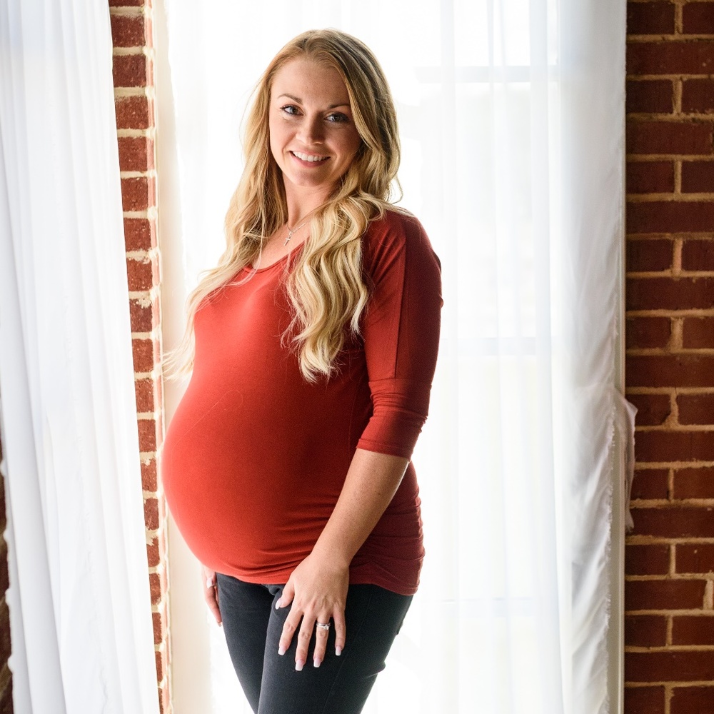 Dolman Knit Maternity Top - Rust